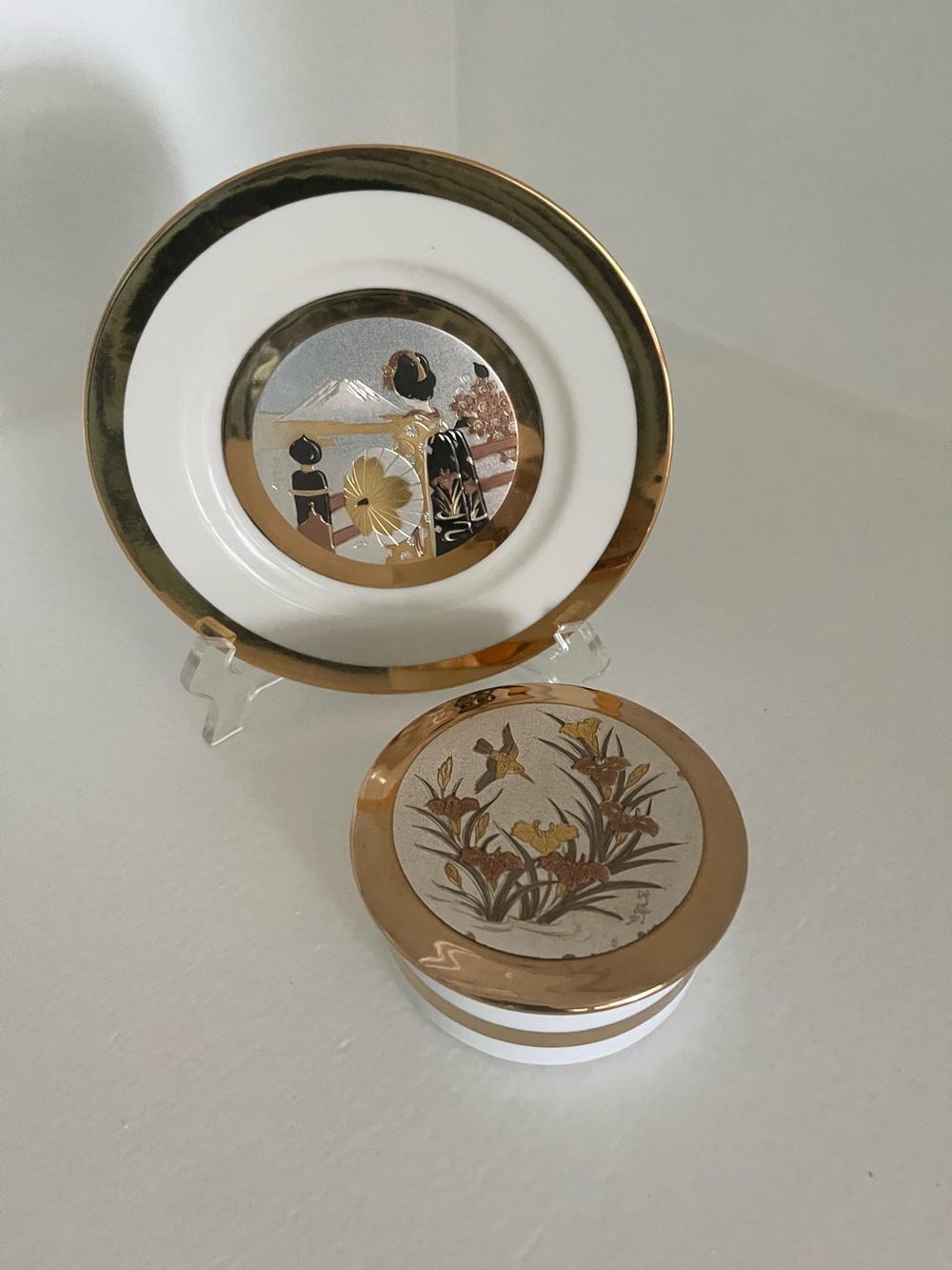 Bundle of Chokin Art Decorative Plate & Trinket Dish